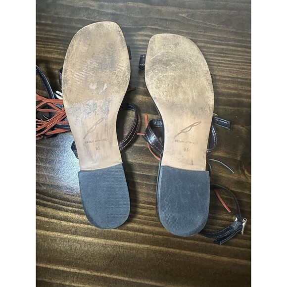 *RARE* Brian Atwood Fabia Flats Colorful Fringe Strappy Aztec Sandals Women 9.5 - Picture 11 of 11